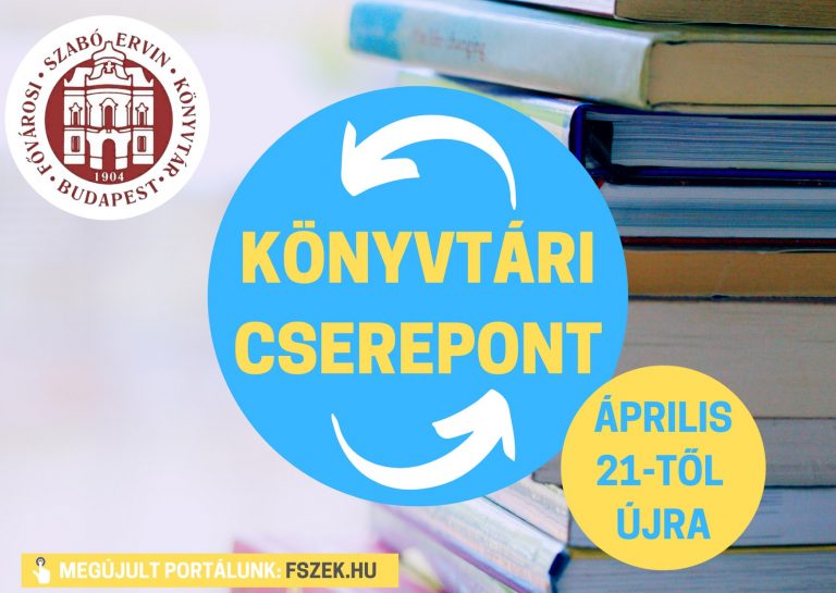 FSZEK közlemény: április 21-től újraindul a könyvtári cserepont szolgáltatás