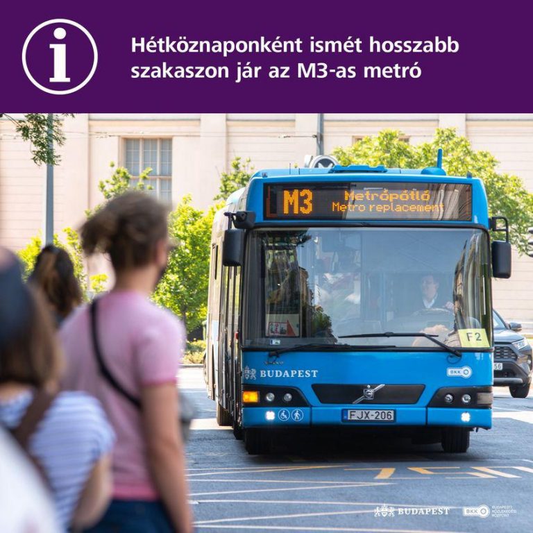 Az M3-as metró hétköznaponként ismét hosszabb szakaszon jár