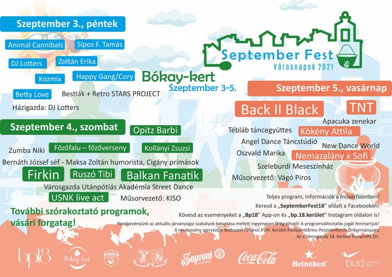 Éljen! Összeállt a September Fest programja