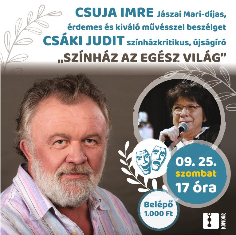 Újabb izgalmas este a Kondorban! Ezúttal Csuja Imre érkezik