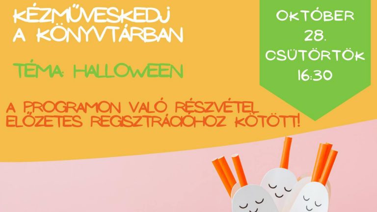 Kézműveskedj a könyvtárban – Halloween