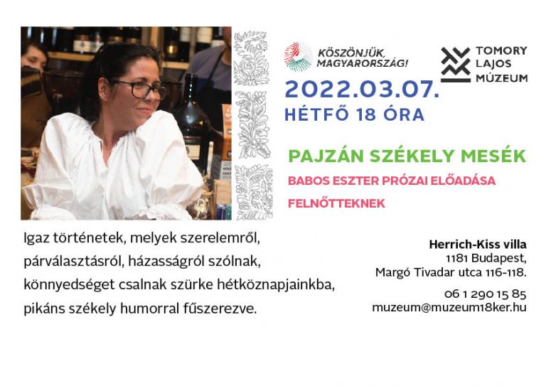 PAJZÁN SZÉKELY MESÉK a Tomory Lajos Múzeumban