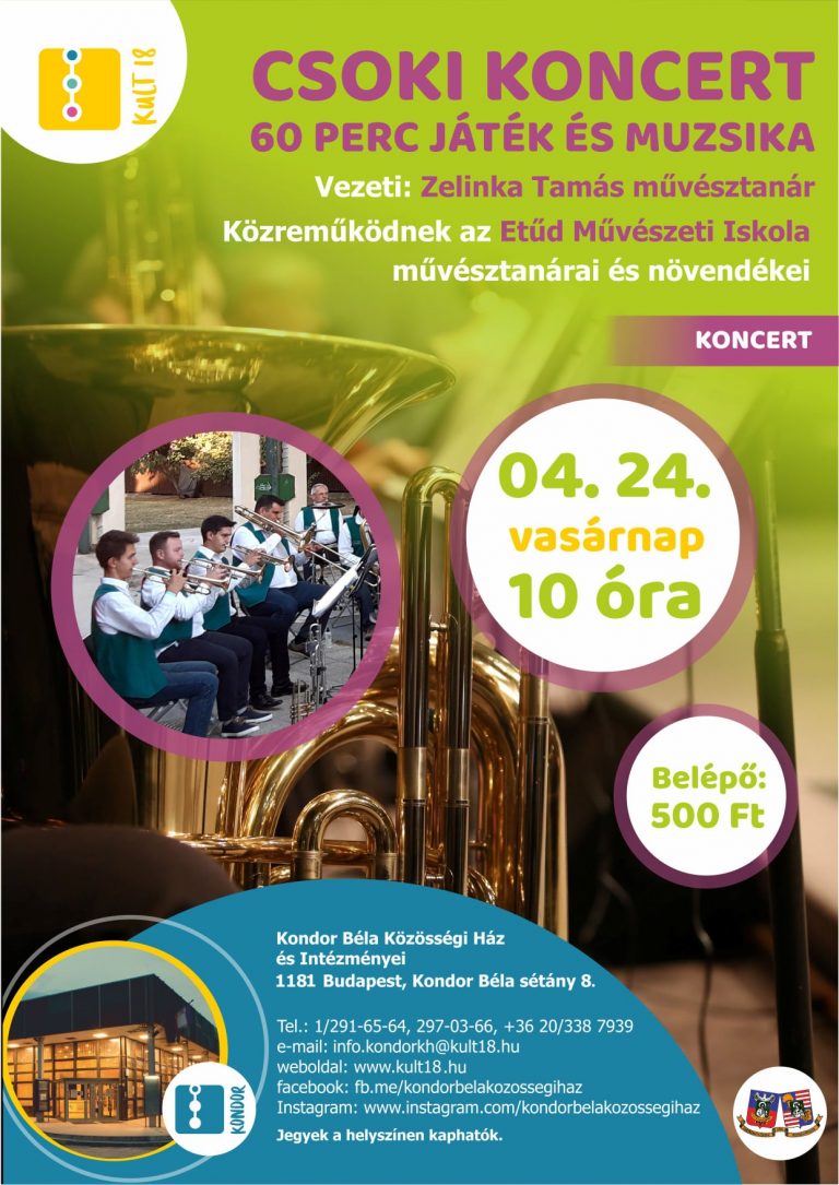 Ismét lesz Csoki koncert a Kondorban!