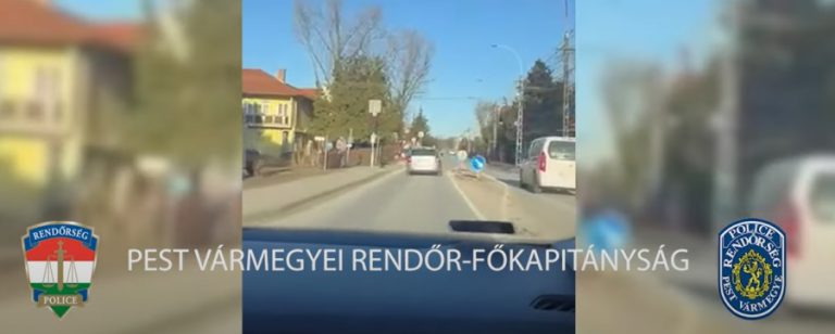 Nem mindennapi autós üldözést rögzített a kamera Pest vármegyében